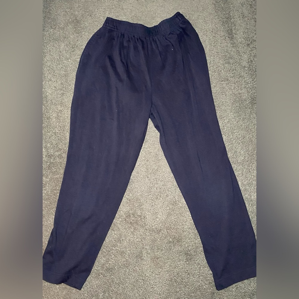 Women’s Carolina Colours Stretch Waist Draw String Black Pants Adult L